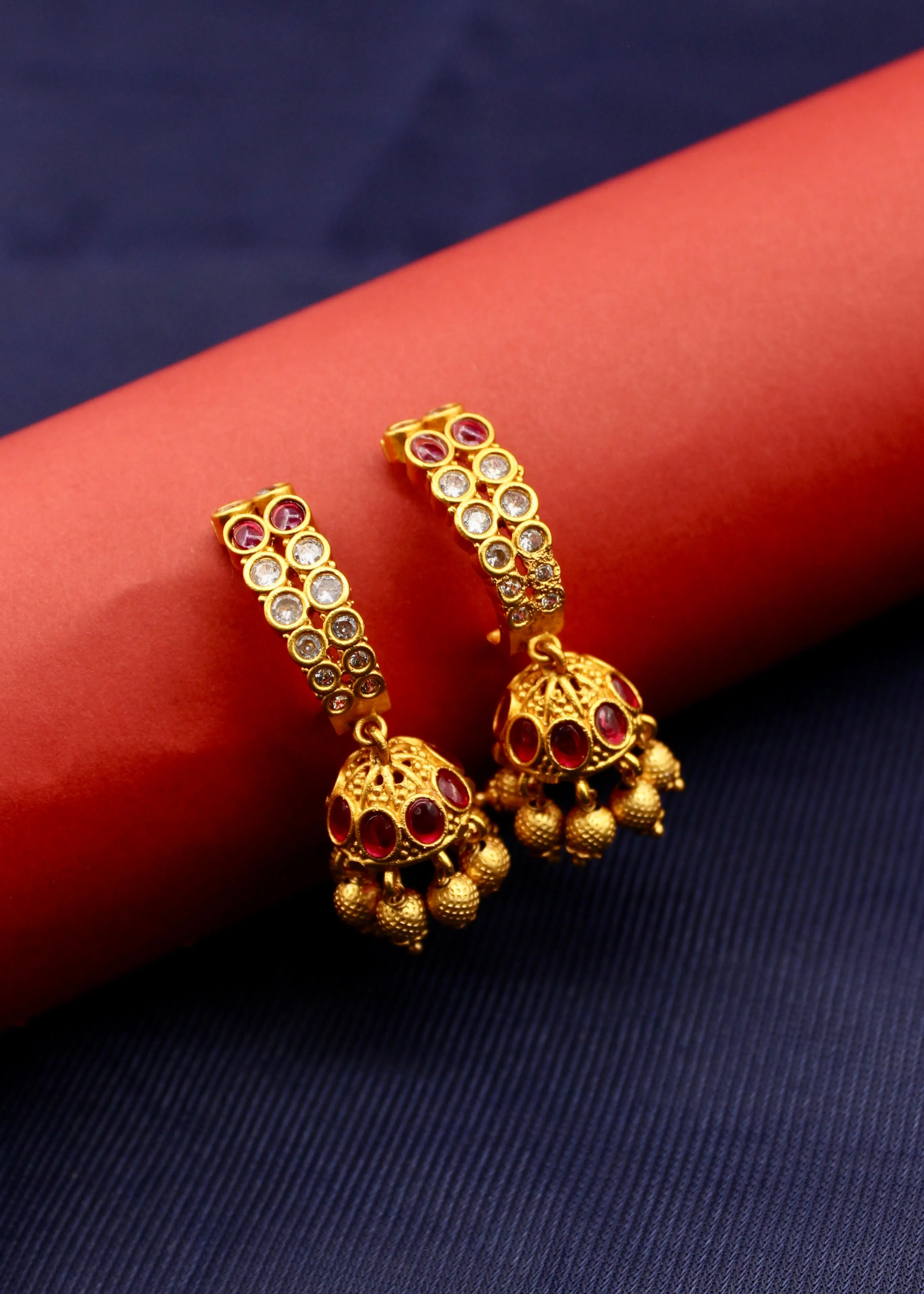 STYLISH MATTE JHUMKI EARRINGS