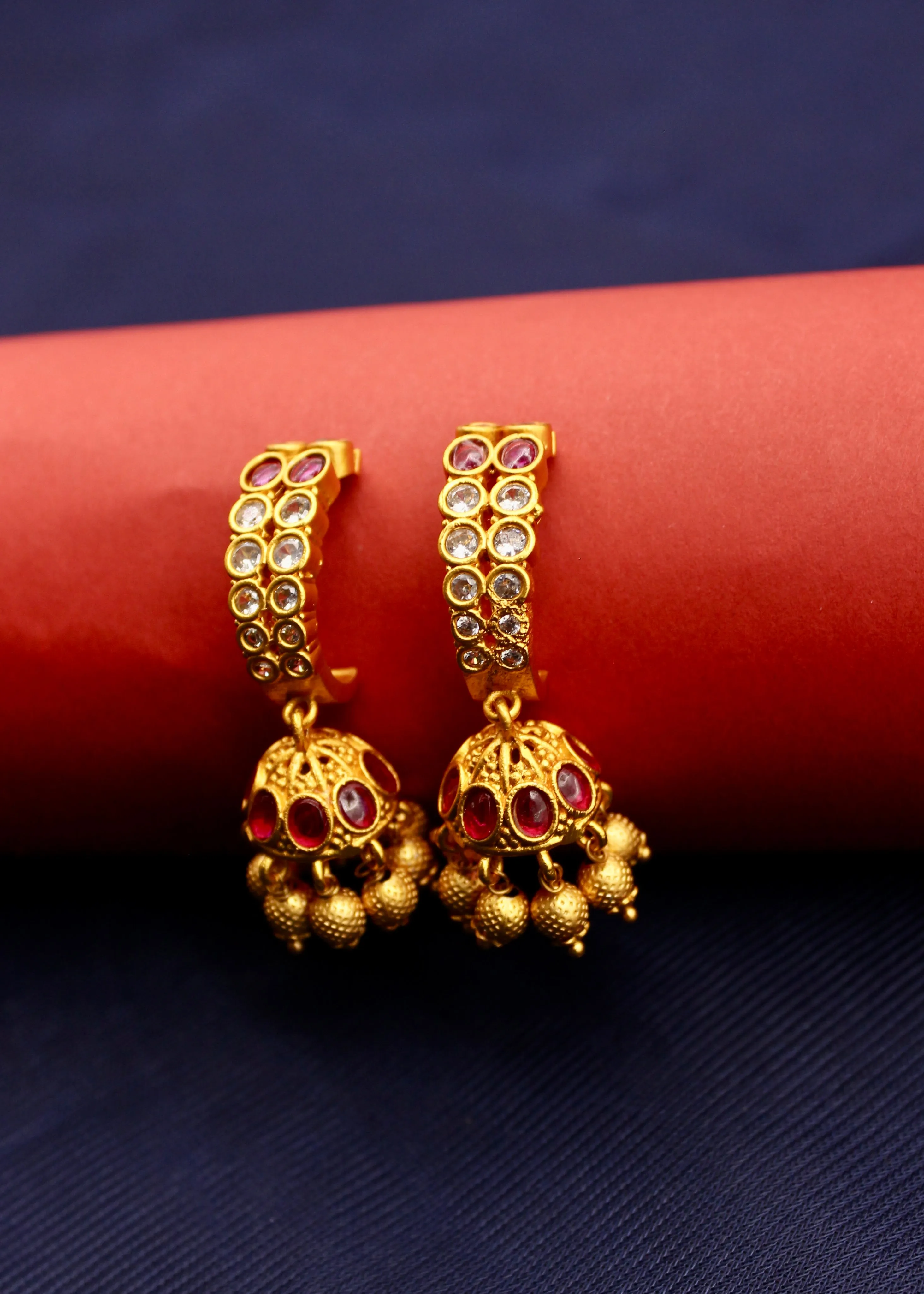 STYLISH MATTE JHUMKI EARRINGS