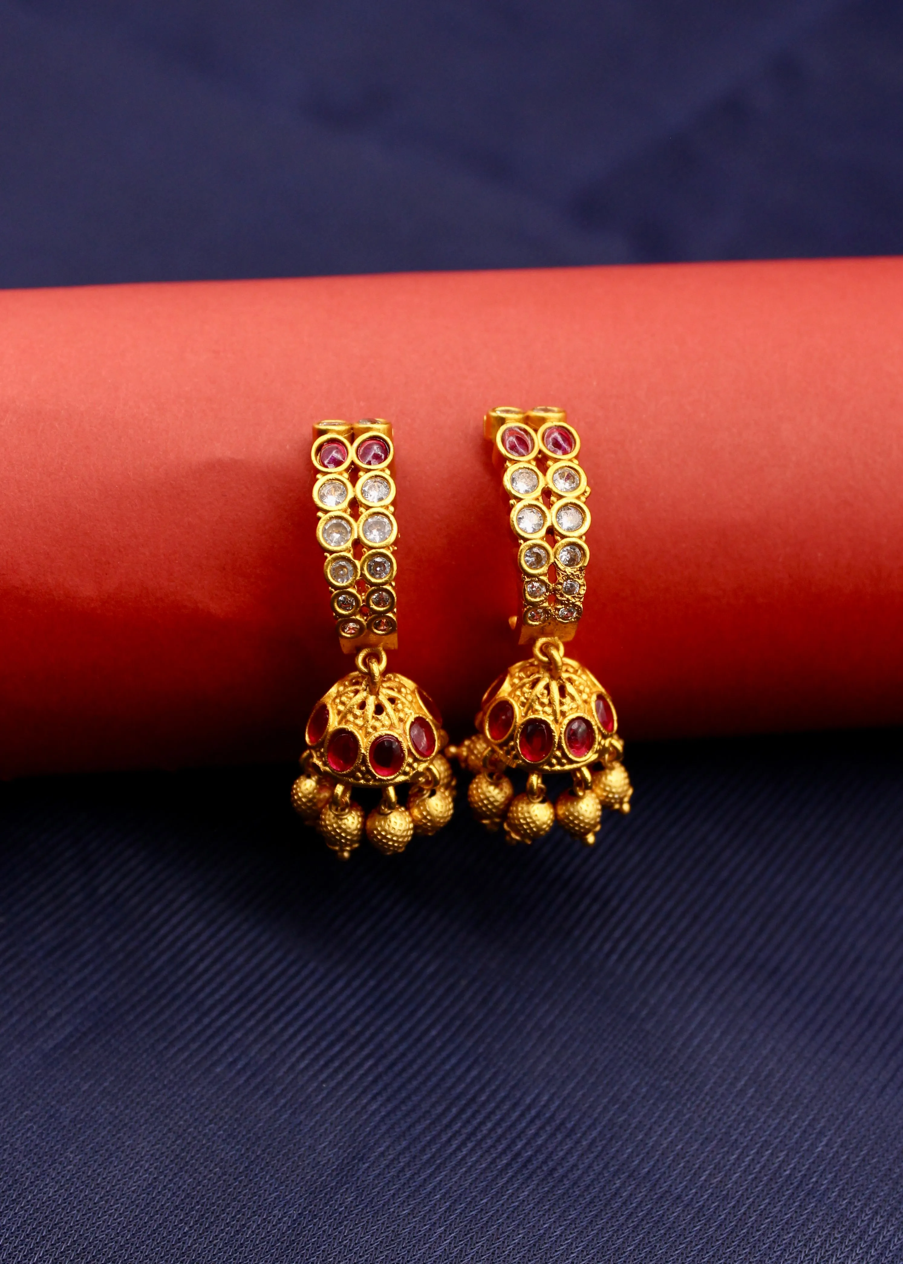 STYLISH MATTE JHUMKI EARRINGS