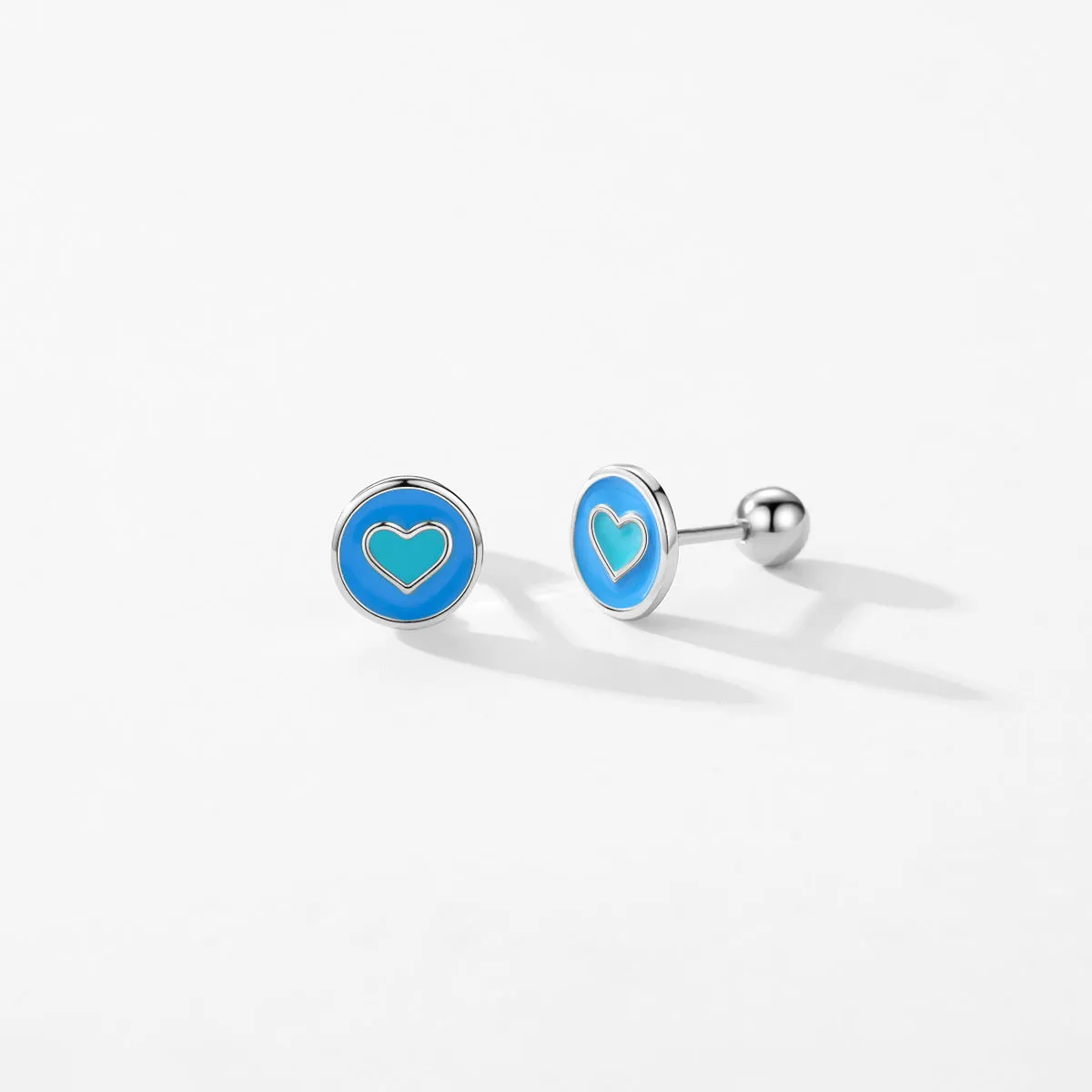 Stylish Sterling Silver Love Stud Earrings for Women