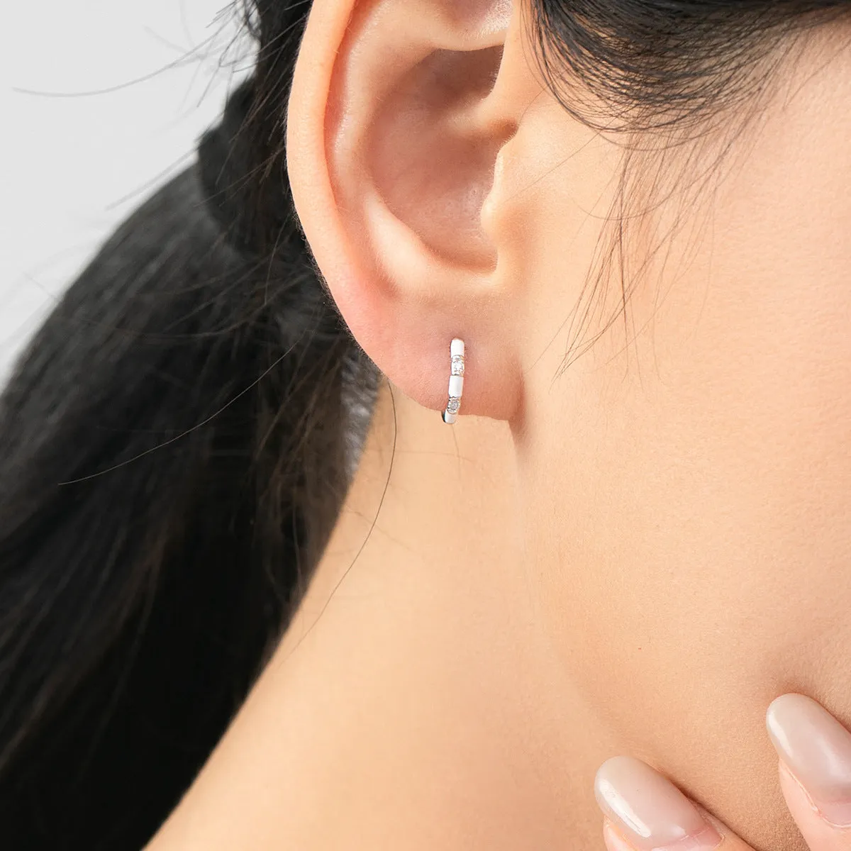 Stylish Sterling Silver Zircon Drop Earrings for Women