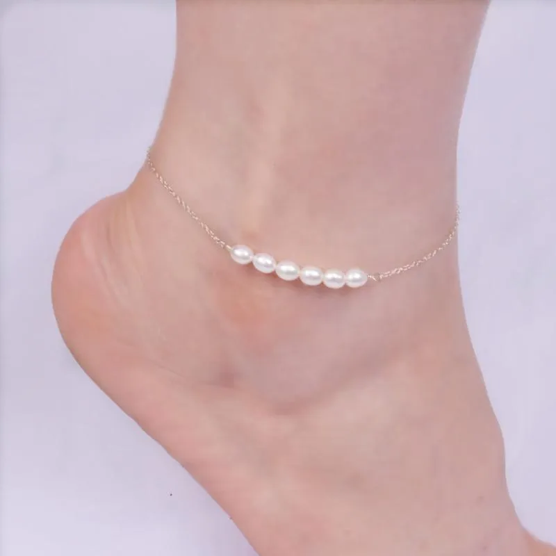 Sunshine Pearl Anklet