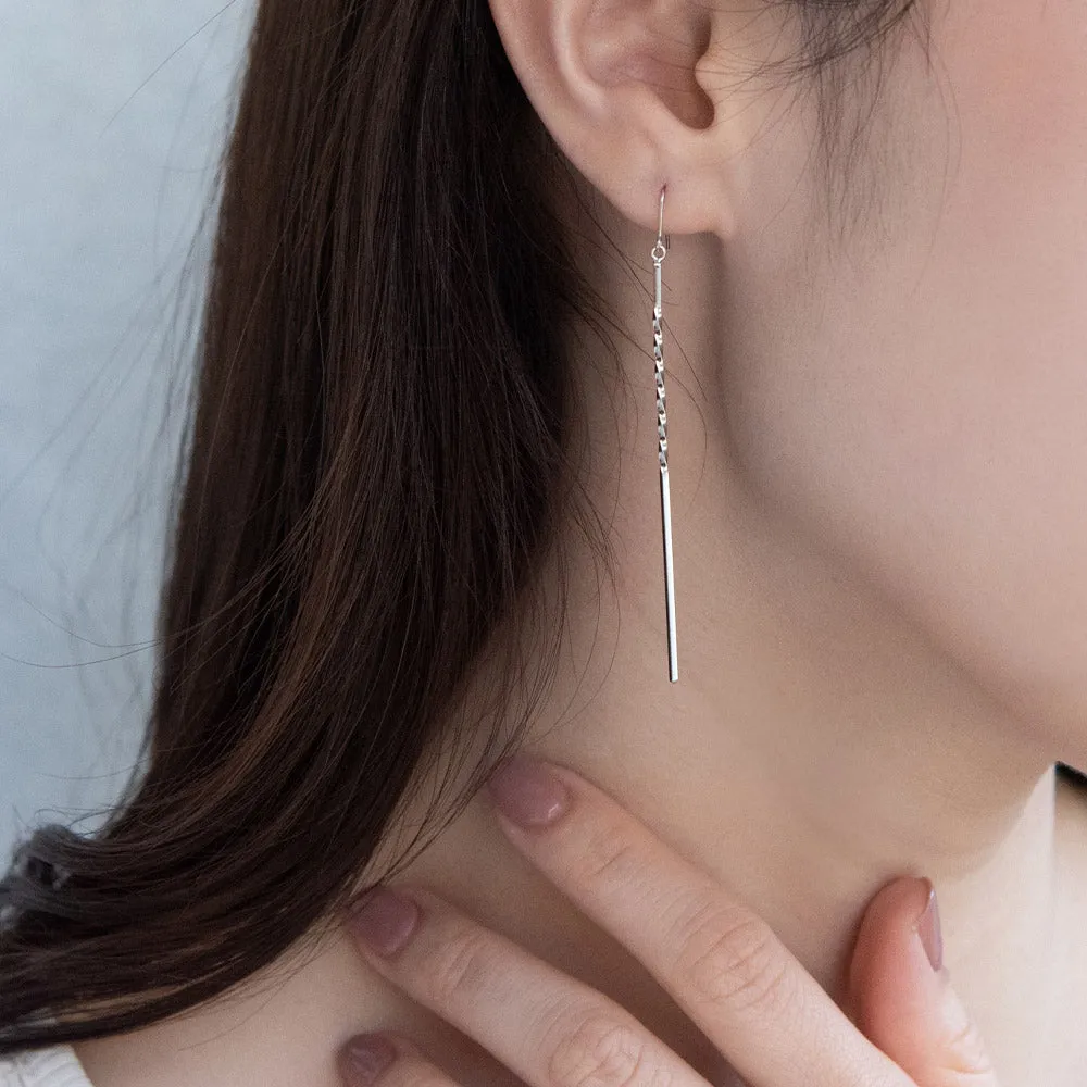 Texture Stick Drop Earrings