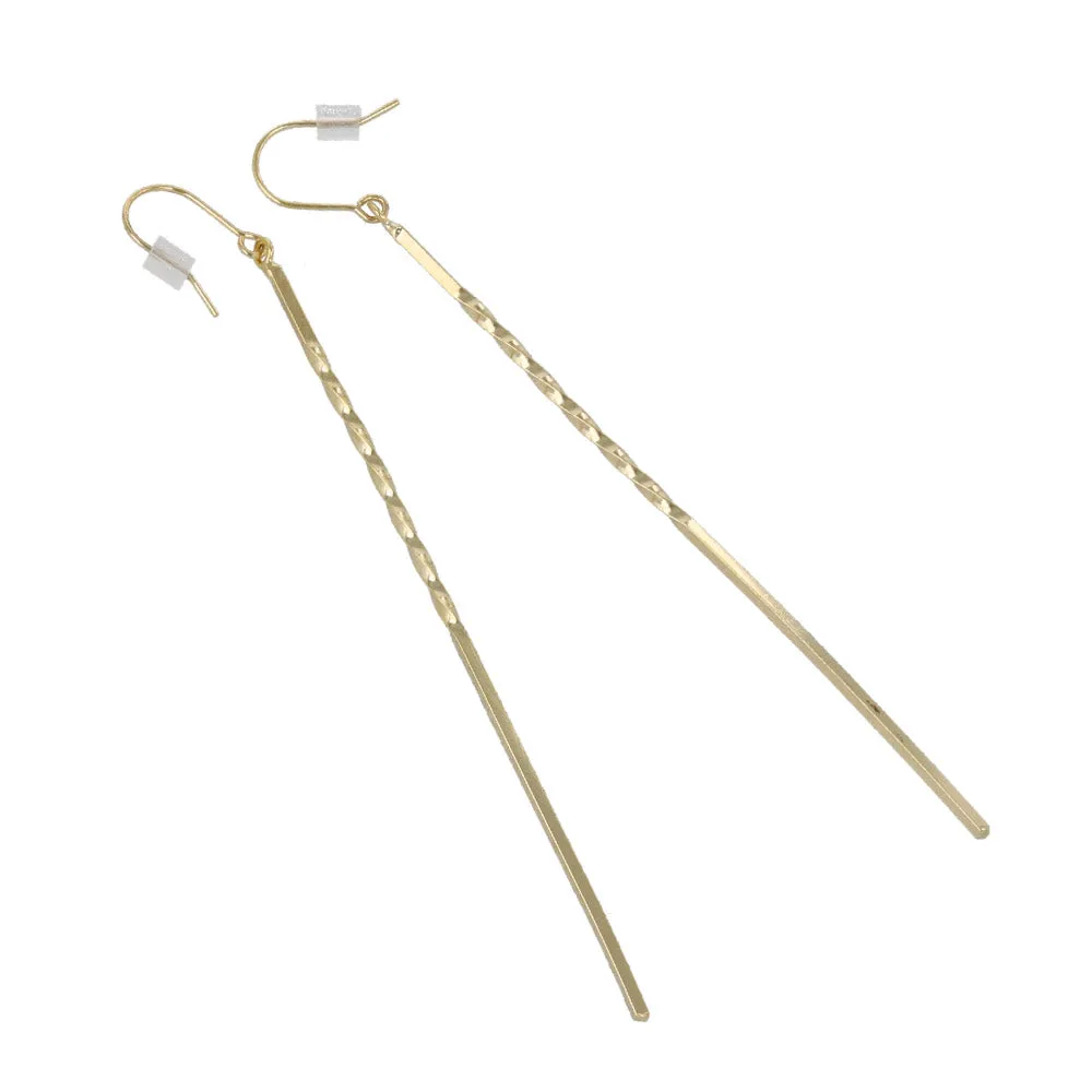 Texture Stick Drop Earrings