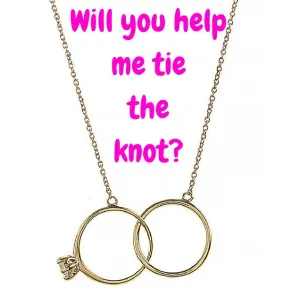 Tie the Knot Engagement Rings Necklace