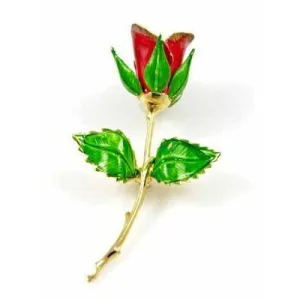 Vintage Single Red Rose Brooch 1960S Your Name Rose?