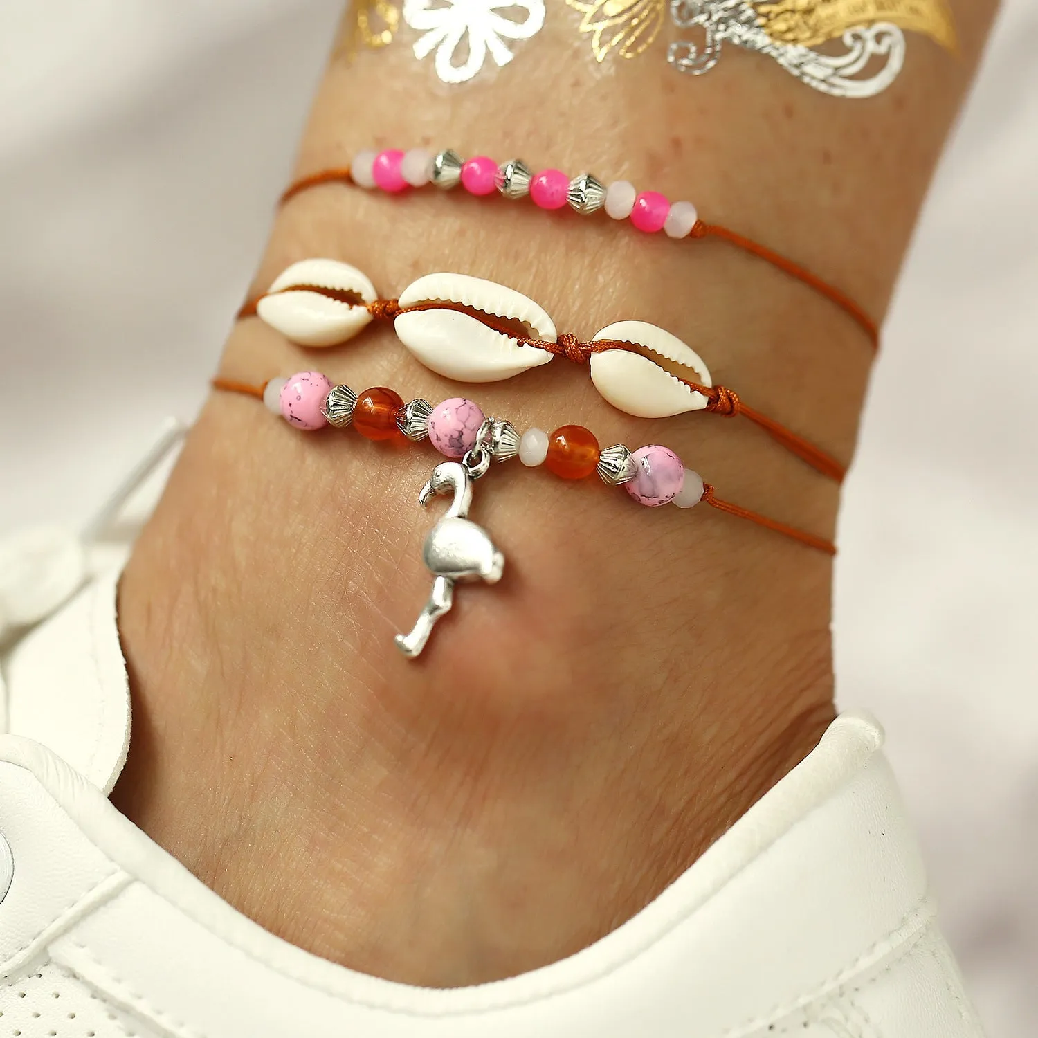 Wholesale Bohemian starfish shells Anklets JDC-AS-F497