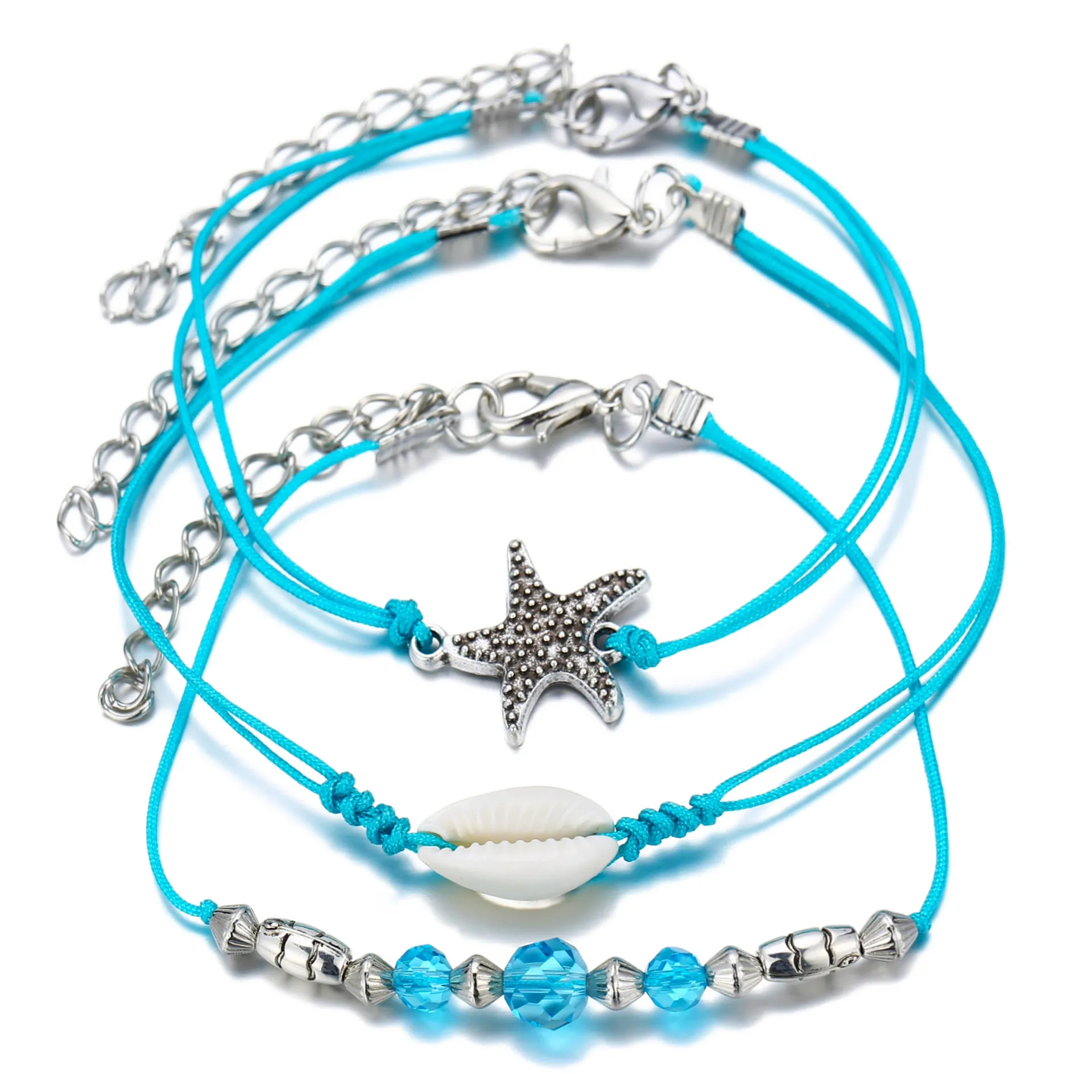 Wholesale Bohemian starfish shells Anklets JDC-AS-F497