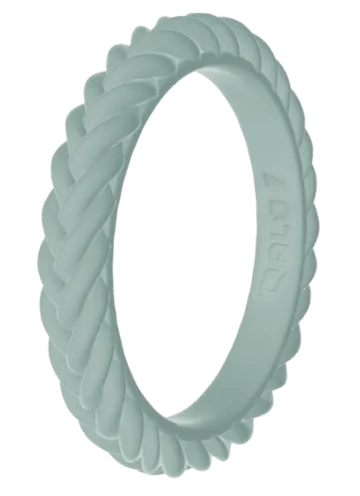 Women's Stackable Braid Silicone Ring