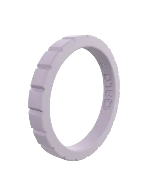 Women's Stackable Step Silicone Ring - Amethyst