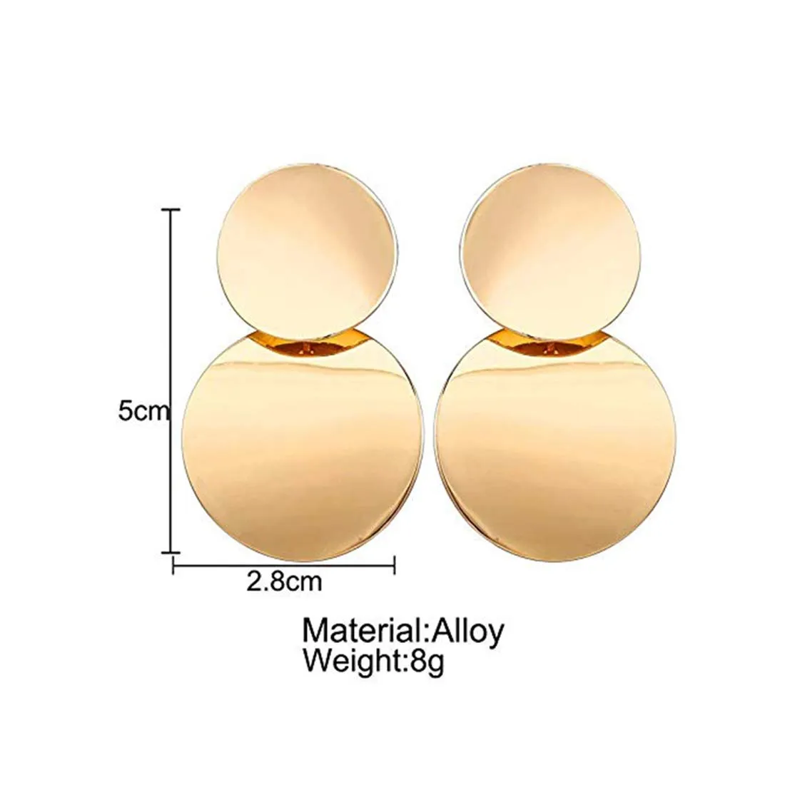 Yellow Chimes Latest Trand Geometric Triangle Round Gold Plated Stud Earrings For Women and Girls